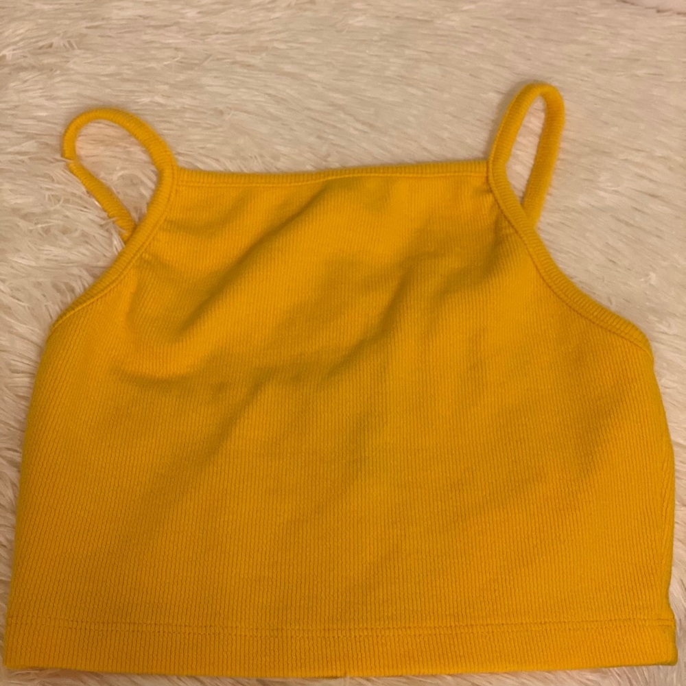 Yellow crop top